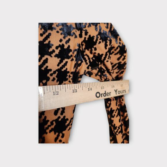 Naked Wardrobe Womens Herringbone Bodycon Dress M Tan Black Pattern Play - Picture 6 of 8